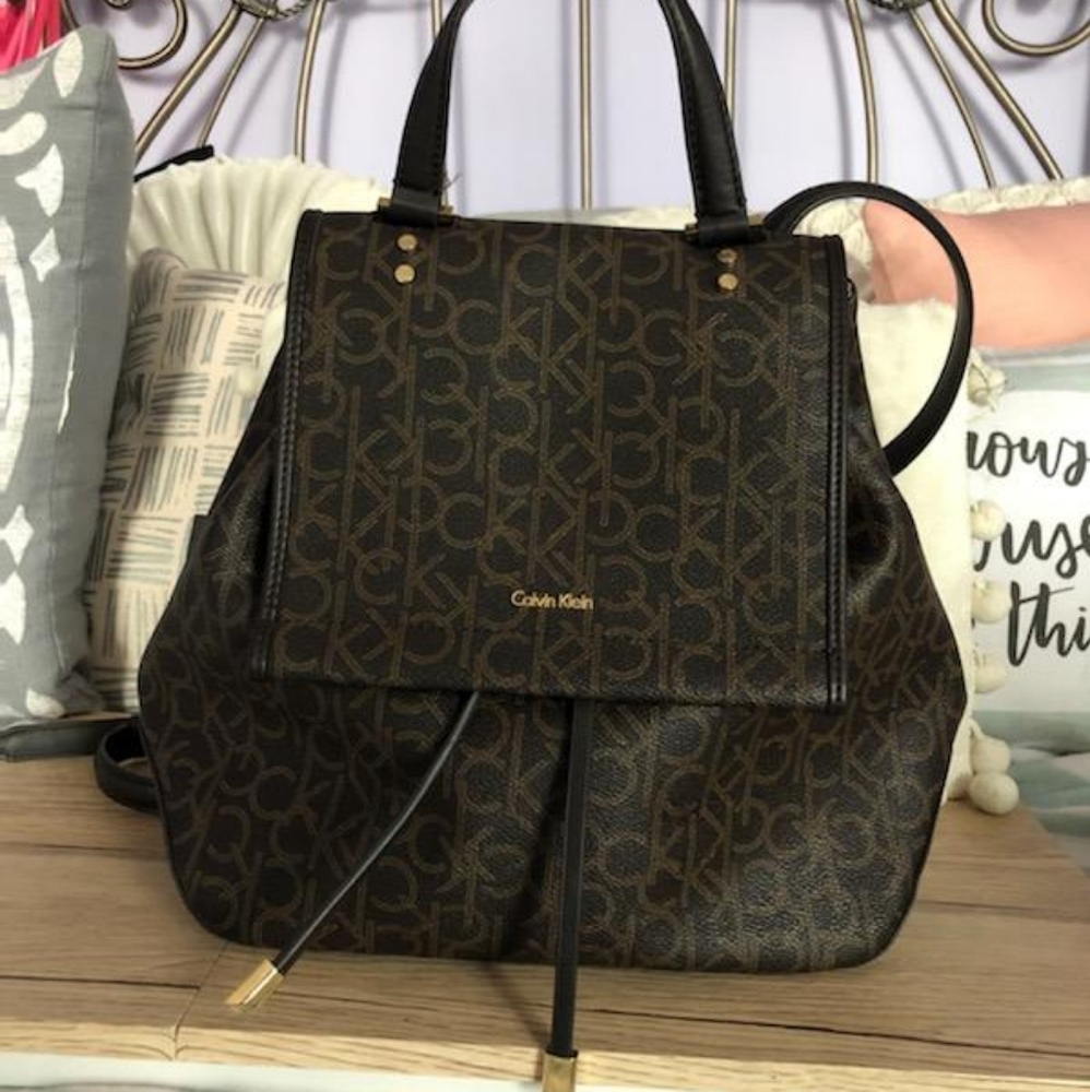 -Sold-Calvin Klein Logo Backpack